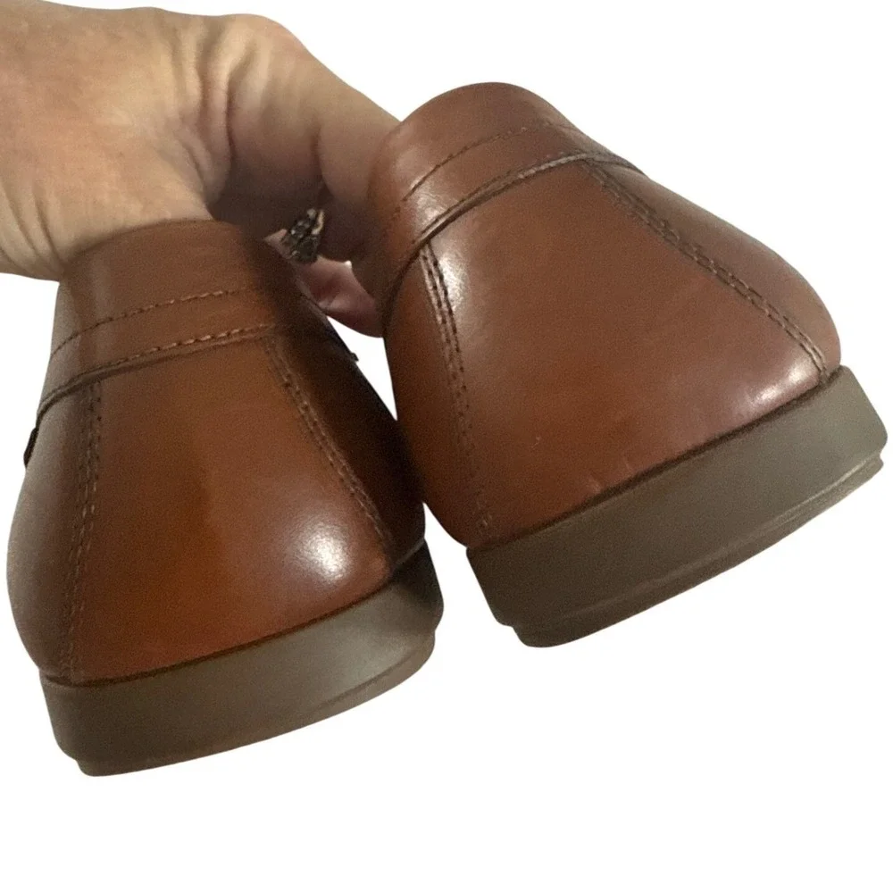 Mephisto Algoras Brandy Leather Loafers Shoes Men's 11 Moccasin Comfort Brown